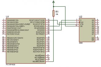 Interfacing a PIC18 to a 4094 shift-register with help of the MSSP module